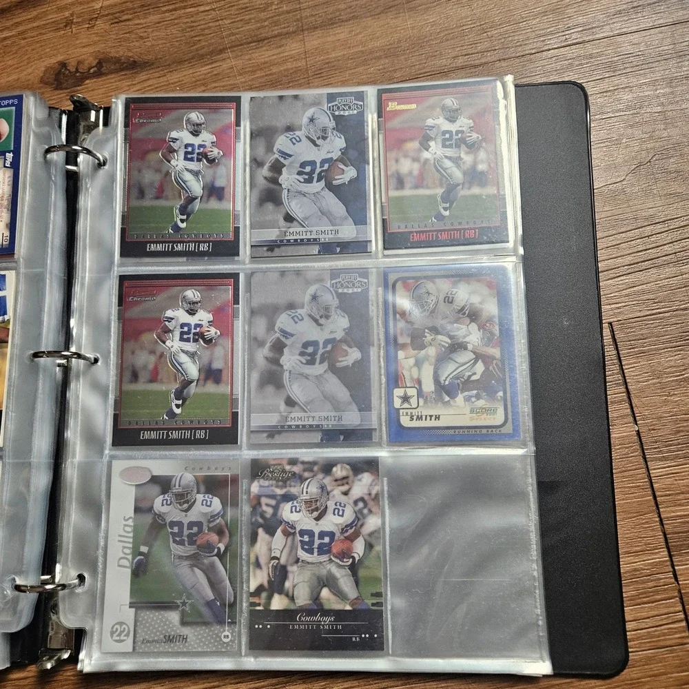 Lot of 124 Emmitt Smith Dallas Cowboys Cards Pro Fleer Score Upper Deck 90s